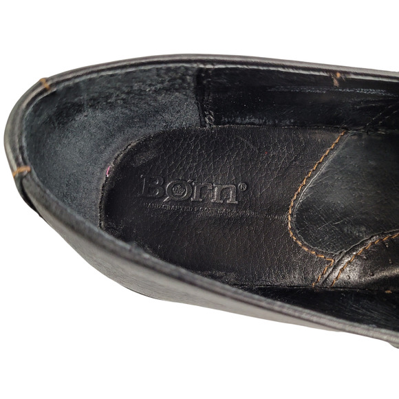 Born size 10 black leather work clogs nursing walking - Picture 9 of 9